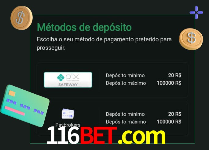 O cassino 116bet.com oferece uma grande variedade de métodos de pagamento